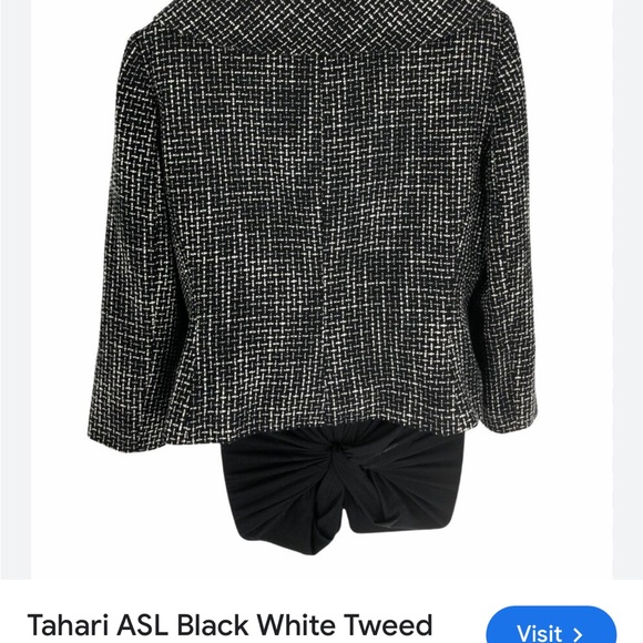 Tahari, ASL black, and white tweed - Picture 4 of 5